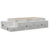 vidaXL Cama con almacenamiento Gris Concreto 80 cm