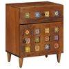 vidaXL Armario de Noche Marr&oacute;n 50 x 33 x 60 cm Madera de mango maciza