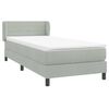 vidaXL Cama box spring con colch&oacute;n terciopelo gris claro 80x210 cm