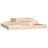 vidaXL Jardinera de madera maciza de pino 112x112x27 cm