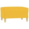 vidaXL Sof&aacute; de 3 plazas con taburete de tela amarillo claro 210 cm
