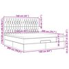 vidaXL Estructura cama otomana colch&oacute;n tela gris oscuro 160x200 cm