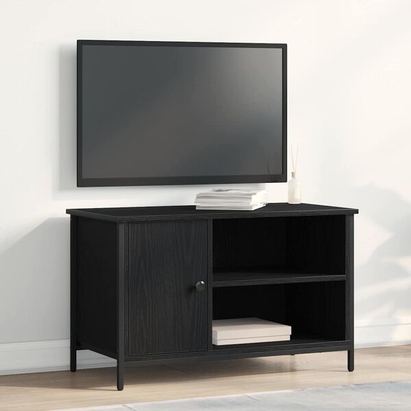 vidaXL Mueble de TV Roble negro 80 x 40 x 50 cm Madera de ingenier&iacute;a