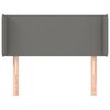 vidaXL Cabecero de tela gris oscuro 83x16x78/88 cm