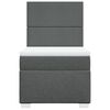 vidaXL Cama box spring con colch&oacute;n tela gris oscuro 90x200 cm