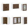 vidaXL Mueble cocina Porto roble marr&oacute;n 11 pzas madera contrachapada