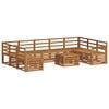 vidaXL Juegos de sof&aacute;s 10 pcs Natural Madera de Acacia S&oacute;lida