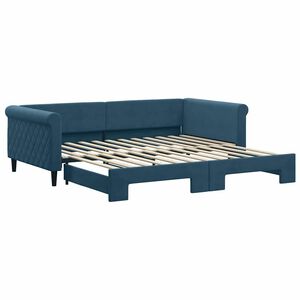 vidaXL Sof&aacute; cama nido terciopelo azul 100x200 cm
