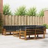 vidaXL Conjunto de sof&aacute;s de exterior 9 pcs Natural y Antracita