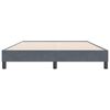 vidaXL Cama box spring sin colchón gris oscuro terciopelo 160x220 cm