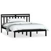 vidaXL Estructura de cama madera maciza de pino negro 120x200 cm