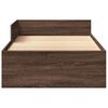 vidaXL Estructura de cama sin colchón madera marrón roble 75x190 cm