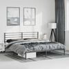 vidaXL Estructura cama sin colchón con cabecero metal negro 183x213 cm