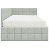 vidaXL Estructura de Cama Esquina con Colch&oacute;n Manual 2 pcs Gris claro