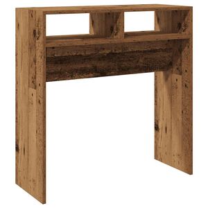 vidaXL Mesa consola madera de ingenier&iacute;a envejecida 78x30x80 cm