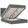 vidaXL Estructura cama otomana colch&oacute;n tela gris oscuro 140x190cm