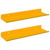 vidaXL Estante flotante 2 pcs Amarillo Mostaza 30 x 9 x 2,5 cm Acero