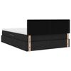 vidaXL Cama con almacenamiento y LED Negro 140 x 190 cm Poliéster