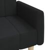 vidaXL Sof&aacute; cama de 2 plazas tela negro