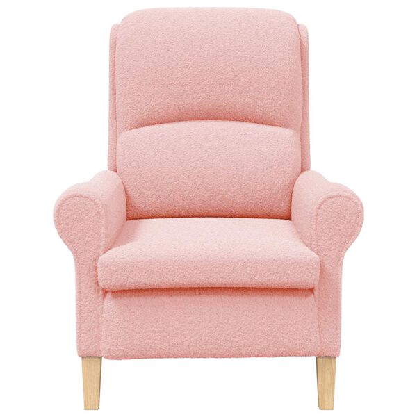 vidaXL sill&oacute;n Rosa 76 x 94 x 102 cm Tela de Sherpa suave