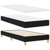 vidaXL Cama tipo Box Spring con colch&oacute;n Negro 200 x 90 cm Poli&eacute;ster