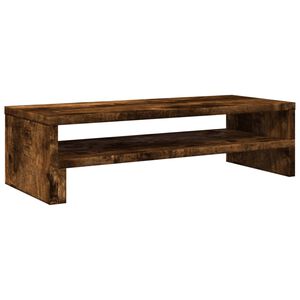 vidaXL Soporte de pantalla madera ingenier&iacute;a roble ahumado 54x22x15 cm