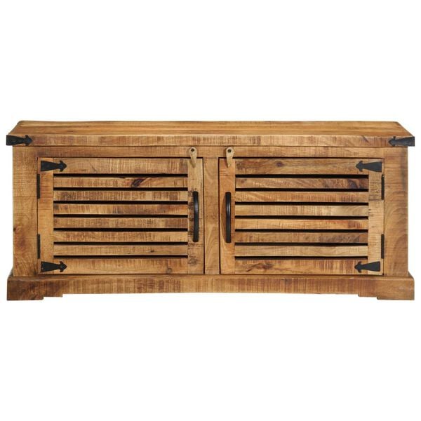 vidaXL Armario Zapatero Marr&oacute;n 110 x 38 x 45 cm Madera de mango maciza