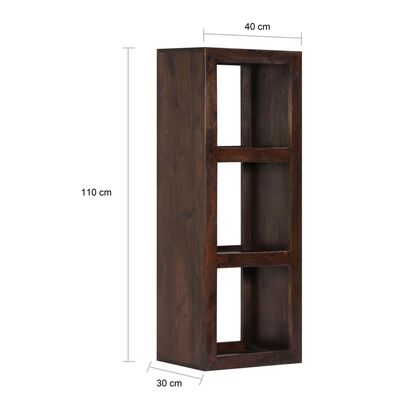 vidaXL Armario consola de madera maciza de acacia 40x30x110 cm