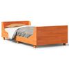 vidaXL Estructura de cama sin colch&oacute;n madera de pino marr&oacute;n 90x200 cm