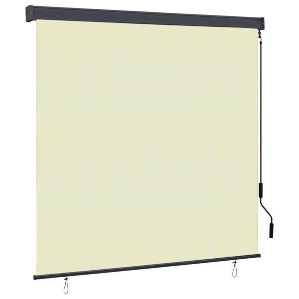 vidaXL Estor enrollable de exterior color crema 170x250 cm