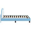 vidaXL Estructura de cama con cabecera Azul 80 x 160 cm PU