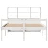 vidaXL Cama con estanter&iacute;a sin colch&oacute;n madera maciza blanca 120x200 cm