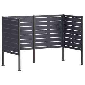 vidaXL Pantalla para contenedor de basura 167 x 85 x 113 cm Acero