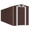 vidaXL Cobertizo jard&iacute;n acero galvanizado marr&oacute;n oscuro 192x689x223 cm