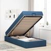 vidaXL Estructura de cama con colch&oacute;n con colch&oacute;n 2 pcs Azul tela
