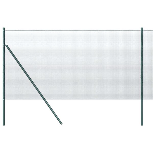 vidaXL Poste de Valla Verde 25 x 1 m (malla de 16 x 16 mm) Acero