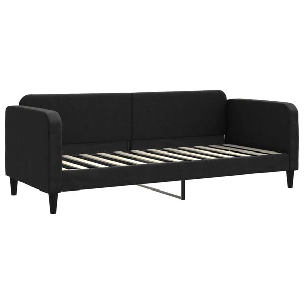 vidaXL Sof&aacute; cama nido con cajones tela negro 80x200 cm