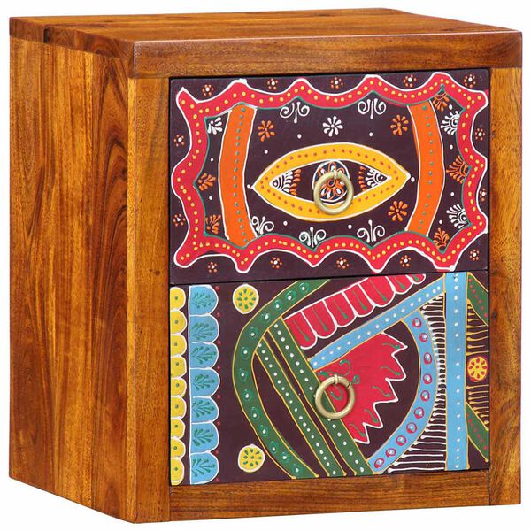 vidaXL Armario de Noche Marrón 35 x 30 x 40 cm madera maciza de acacia