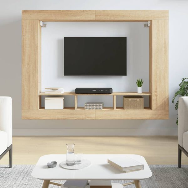 vidaXL Mueble de TV madera de ingenier&iacute;a roble Sonoma 152x22x113 cm