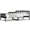vidaXL Sof&aacute; cama sin colch&oacute;n madera maciza de pino negro 80x200 cm