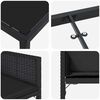 vidaXL Conjunto de Comedor de Jard&iacute;n 9 pcs Negro rat&aacute;n sint&eacute;tico