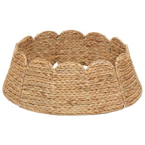 vidaXL Collar para &aacute;rbol de Navidad Redondo Natural Di&aacute;m. 45 x 22 cm