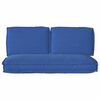vidaXL Juego de cojines de paleta 3 pcs Azul real 120 x 50 x 12 cm