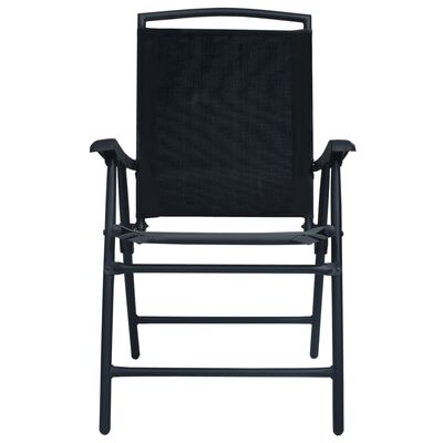 vidaXL Mesa y sillas de bistró 3 piezas acero negro