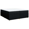 vidaXL Cama box spring con colch&oacute;n tela negro 200x200 cm