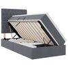 vidaXL Cama con almacenamiento y colch&oacute;n Gris oscuro 90 x 190 cm