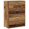 vidaXL Armarios con 4 cajones 2 uds madera vieja 60x31x40 cm