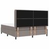 vidaXL Cama tipo Box Spring con colch&oacute;n Taup&eacute; 180 x 200 cm tela