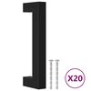 vidaXL Tiradores para armarios 20 uds acero inoxidable negro 96 mm