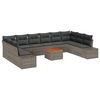 vidaXL Conjunto de sof&aacute; de jard&iacute;n 11 uds. Gris